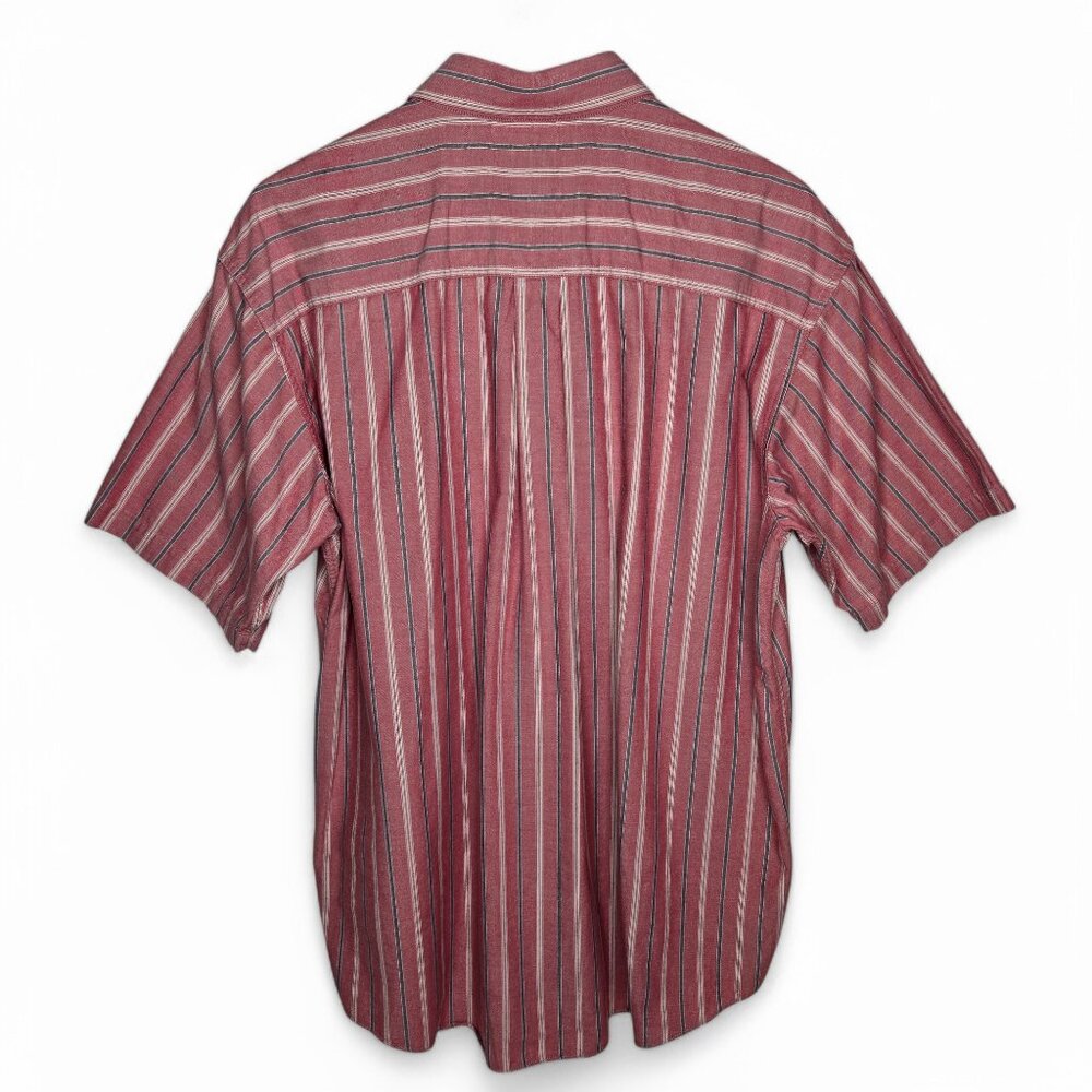 L.L. Bean Striped Button Down Shirt Men's Preppy Office Busines Casual Knit L - Picture 2 of 4